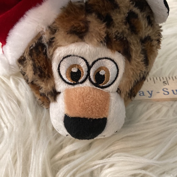 Pet Factory Holiday Squeaky Leopard Dog Toy Ball - Picture 8 of 8